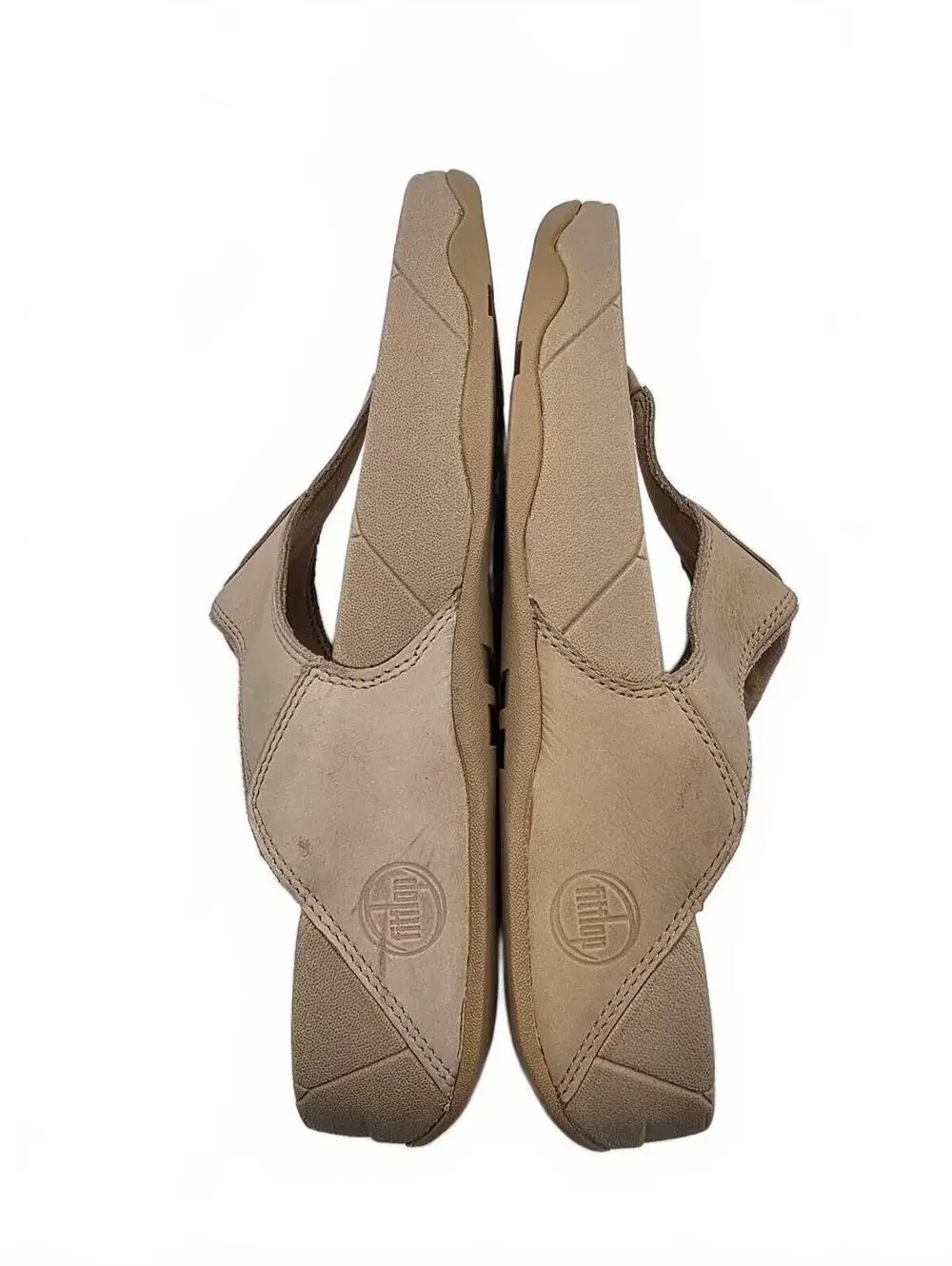 FitFlop Womens Walkstar Sandals Wedge Sole Size 10 Comfort Cushioned Tan Beige